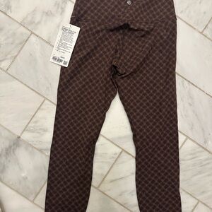 lululemon athletica brown align jacquard Leggings